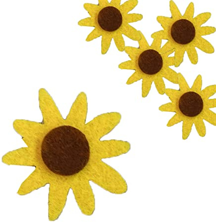 maDDma Bastelfilz Filz zum Basteln Streudeko Verzierung Blumen Sonnen Ostern Sommer Variantenwahl