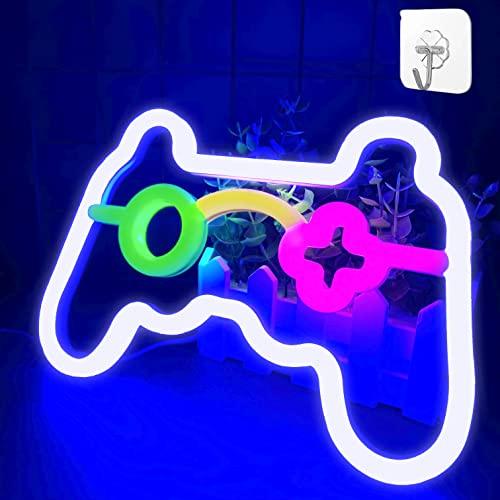 YIVIYAR Gaming Licht Gaming Neon Zeichen LED Neon Wandleuchten Neon Licht Zeichen Gamer Geschenke Neon Licht für Gamer Spiel Neon Lichter für Jungen Spiel Geschenke für Teen Jungen Schlafzimmer…