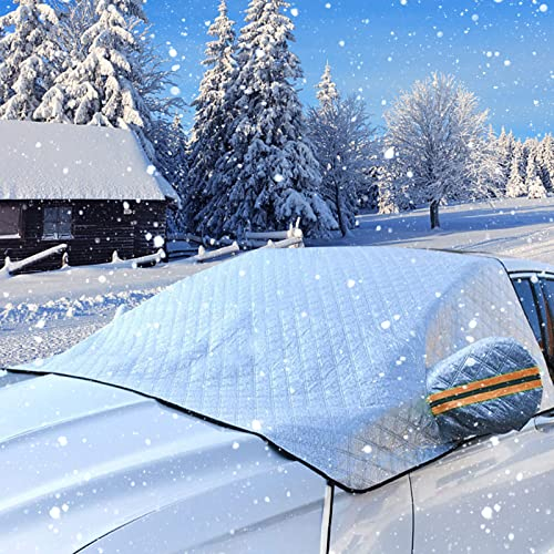 Frontscheibe Abdeckung, 145 x 113cm Windschutzscheibe Sonnenschutz, Sonnenschutz Auto Frontscheibe, Winterschutz Magnet Fixierung, Frontscheibe Abdeckung für gegen Schnee Frost EIS und Sonne