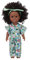 Afrikanische Schwarze MäDchen-Puppe, Realistische -Simulation, Schwarze Haut, Lockiges Haar, Wiedergeborenes Baby-Spielzeugpuppengeschenk