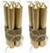 MACOSA VM090108_x2 Tafelkerzen Metallic Gold 8er Set 16 cm Wachskerzen Stabkerzen Tischkerzen Echtwachs-Kerze Dekokerzen Tischdekoration Deko Dekokerzen