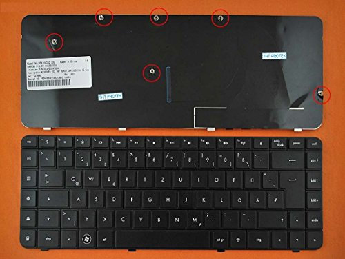 T-ProTek Tedesca - Tastiera nera compatibile con HP G62-400, G62-500