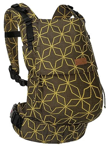 Hoppediz Buckle Toddler, Babytrage für Kleinkinder (9-25 kg), Design Malmö yellow