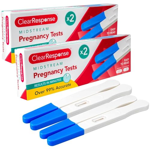 FERRIS Midstream Pregnancy Tests – 4 Pack | Early Detection HCG Home Test Sticks | Fast, Clear Results in Minutes | Over 99% Laboratory Accuracy | Easy One-Step Urine Testing for Early Checking