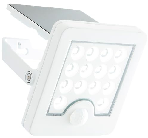Lightbox LED Außenwandlampe mit Solar-Paneel & einstellbarem | LED Außenwandlampe, Solar, Bewegungsmelder, schwenkbar, 540 lm, IP65