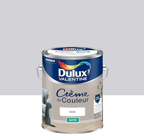 Dulux Valentine Crème de Couleur - Peinture multi-supports intérieure - Satin Flocon 5 L