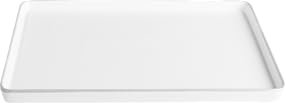Sallys Servierplatte eckig 35 x 25 cm aus hochwertigem, widerstandsfähigem Porzellan - Servierteller (Weiß)