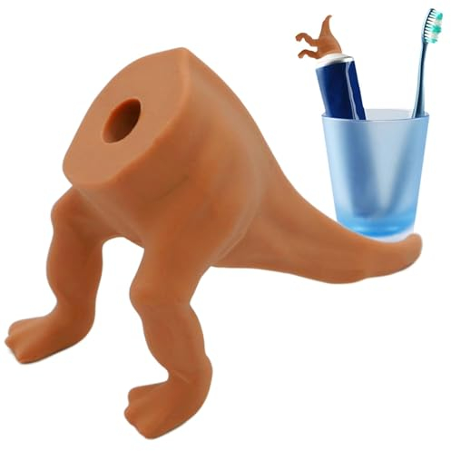 Pooping Zahnpasta Topper,Dinosaurier Zahnpasta Topper - Pooping Dinosaurier Zahnpasta-Quetscher-Spender - Lebensmittelechte Silikonkappen, passend für die meisten Zahnpastatuben