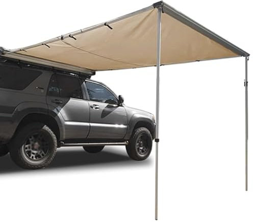 HNBYLMM Toldo para vehículo, toldo retráctil de Aluminio extraíble para Techo, toldo Impermeable para Coche para Acampar, toldo Lateral para Coche para Jeep/SUV/camión/Furgoneta,1.6X2.5M