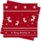 Servietten Weihnachten 40Stück Rot Weihnachten Tischdeko Weihnachts Servietten mit Rentier Schneeflocken Weihnachten Deko Winter Papierservietten Einweg Papierservietten für Weihnachten Party Deko