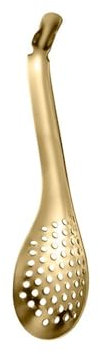 VONCYKI Stainless Steel Spherification Spoon, Slotted Caviar Spoon to Take Out Olives Capers from Jar, Molecular Gastronomy Kitchen Tool(Golden,10PCS)