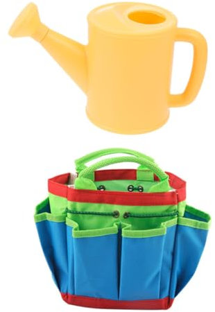 VICASKY Gartengerät Für Junge Mädchen Gießkanne Werkzeug Und Tasche Für Outdoor Gartenarbeit Und Pflanzenbewässerung