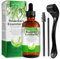 Rosmarinöl Haare Wachstum 120 ml mit Derma-roller 0,25 mm, Reines Rosemary Oil for Hair, Wimpern, Augenbrauen, Gesicht, Hautpflege, Körpermassage, Nährt die Kopfhaut, Verbessert die Blutzirkulation