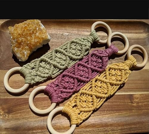 Plant Hanger Elegant Kitchen Decor Crochet Wall Hanging Handmade Macrame Plant Hanger for Bathroom Kitchen Decor (A)