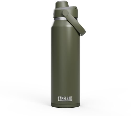 CAMELBAK Thrive Chug Wasserflasche aus isoliertem Edelstahl | 950 ML | leicht zu tragen, auslaufsicher | Moosgrün
