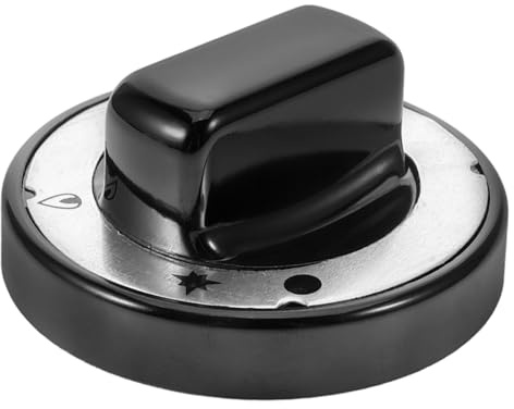 MOBUTOFU Drehknopf Herd aus Abs Hitzebeständig Schwarzer Kochfeld Brenner Reglerknopf für Gasherd und Grill 70mm Leicht zu Bedienen