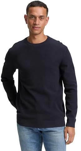 Tom Tailor Herren 1047570 Strickpullover aus Bio-Baumwolle (1er Pack)