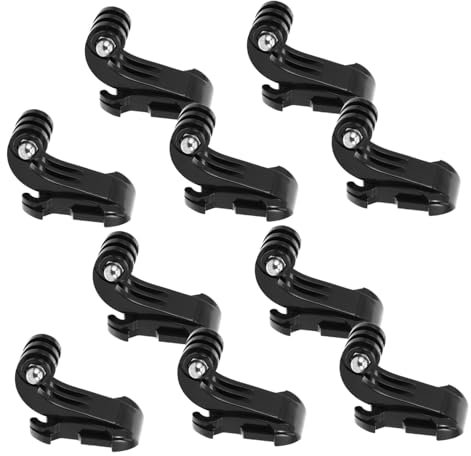 AUTSUPPL 10pcs J-hooks Buckle Mount Set for Action Cameras Vertical Surface Camera Mount Accessories Long Thumb Screws Compatible and Compatible for Outdoor Use