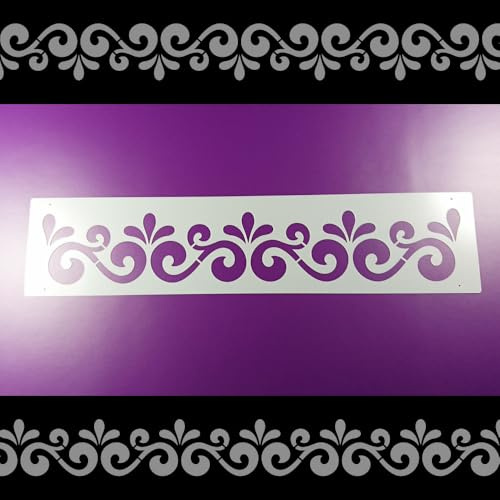 Schablone Bordüre Schnörkel Ornament B1B65