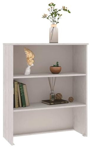 MOBCANT Highboard-Oberteil, Vitrinenschrank Vorratsschrank Cupboard Mehrzweckschrank Geeignet für Korridor Schlafzimmer Küche Foyer Weiß 85x35x100 cm Massivholz