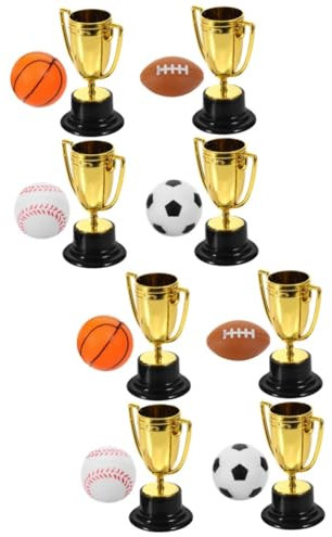 BESPORTBLE 2 Sätze Siegerpokal Fußballmedaillen Für Medaillenbänder Aufblasbarer Pokal Classroom Decorations Pokale Toy Zeremonie-wettbewerbstrophäe Turniermedaille Plastik 4 Stück * 2