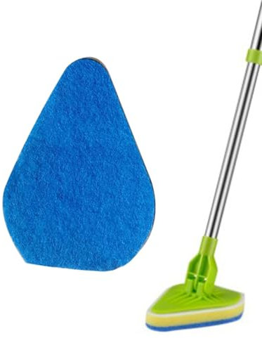 de Baño Cepillos de Limpieza, de Azulejos Extensible 2 en 1 con cabeza ajustable, esponja de cepillo Limpio desmontable para Pared de Piso de Bañera de Cuarto de Baño