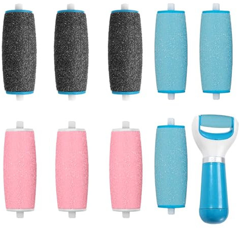 BOULESENM Lot de 9 Rouleaux de Remplacement pour Scholl Velvet Smooth,3 Types de Rugosité,Rape Pied,Rapeuse Pieds électrique,pour Pedicure Piéd Electrique,Rape Piéds,Soins des Piéds Sains