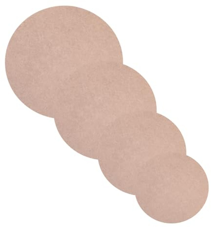 Gadpiparty 4 Stück Teiliges Töpferscheiben Holz mit Hoher Dichte Runde Tonbretter für DIY Bastelton Glatte Kanten Robust und Kompressionsbeständig für Keramikherstellung und