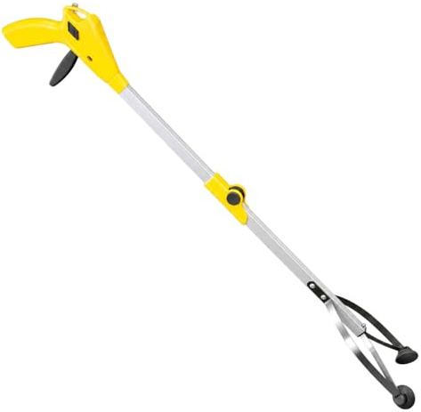 JML Gopher Pro Easy Grabber Reacher – Litter Picker 1pk | Foldable grabber stick with suction cup grip-lock – lightweight reaching aid for elderly and disabled users