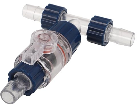 HOODANCOS Raccord Rapide 3 Voies pour Aquarium 19 Mm Connecteur Cannelé Étanche pour Filtre Externe, Vanne de Régulation Débit Eau, Compatible Pompe et Tuyau Filtration Aquatique