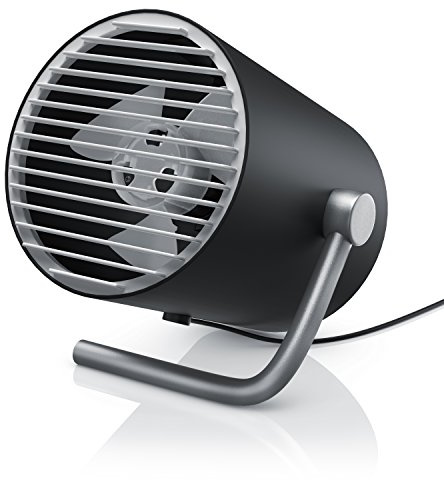 CSL - USB-Tischventilator, USB-Schreibtischventilator, kompakt USB Ventilator, Table Fanstarker Wind, Tragbarer Mini Ventilator mit 2 Geschwindigkeiten, 30° neigbar, leiser Tischventilator für Büro