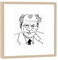 COGNOSCO Grafik mit hellem Rahmen - Wandbild - Politiker - 52x52 cm - Motiv: Willy Brandt
