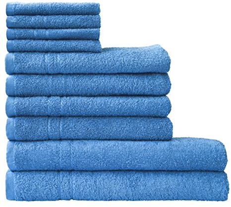 Dyckhoff Handtuch-Set, Baumwolle, Kobaltblau, 26 x 36 cm