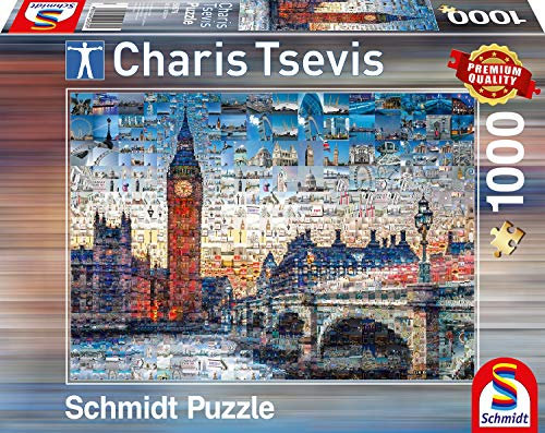 Schmidt London (Puzzle) 1000 Teile, Karton, Jigsaw, Historisch, Spielzeug, 1 Set, 1000 Stück, 10 - 99 Jahre, Mittelstufe, Rechteckig, 69,3 x 49,3 cm, Tisch