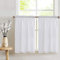 Lazzzy White Tier Curtains for Kitchen 36 Water Repellent Tiers for Bathroom Waffle Weave Textured Short Half Window Curtains 2 Panels Café Curtain