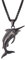U7 Herren Fische Kette schwarz Edelstahl 3D Schwertfisch Anhänger mit 3mm/55+5cm Weizenkette Maritim Tier Strand Meer Modeschmuck Accessoire
