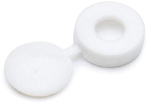 50 X HINGED COVER CAPS 10/12 GAUGE WHITE