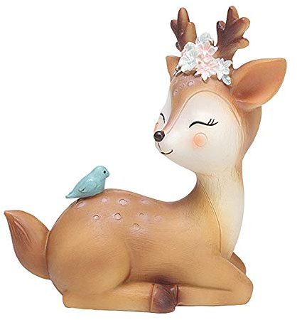 Comtervi Kitz Figur, Dekorative Ornamente, Figur Deko REH Kitz Miniatur 3D Bambi, Tierfiguren