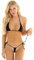MSemis Femme Sexy Maillots de Bain Deux pièces Femme Micro Bikini Bra Haut Thong Bikini Brésilien Femme Micro Mini Bikini Plage Eté Piscine Vacances Type A Noir Taille Unique