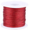 Rot Schnur Metallisch Kordel Metallic Cord 1mm*100M für Basteln, Geschenkverpackung, Weihnachts Dekoration (Rot)