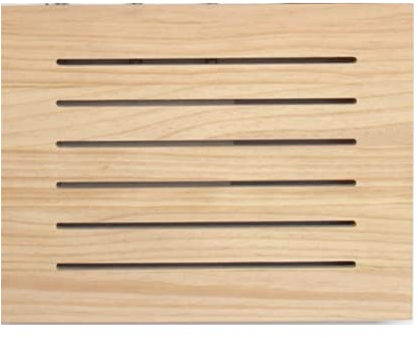 XICHENGSHIDAI Nordic Holz Wand-Montage Router Aufbewahrungsbox Massivholz WiFi Modem Okklusionsbox Wandaufbewahrung Regal Stripe L