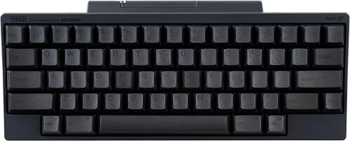 HHKB HYBRID Type-S Tastatur PD-KB800BS, Gedruckte Tastenkappen, Leise Professionelle Mechanische 60% Tastatur, Bluetooth, USB-C (Holzkohlenschwarz)