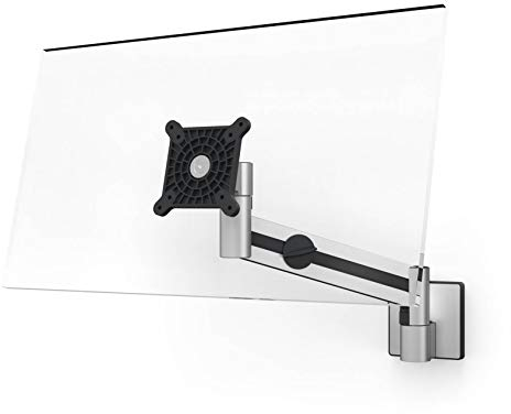 Durable Monitor Wandhalterung, flexibler Schwenkarm 360° drehbar, für VESA Bildschirme 21-27, silber, 509023