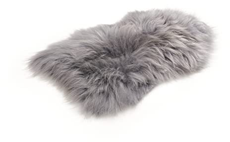 Cakla Lammfell Echt 120-130 cm - Schaffell Echt Groß - Fellteppich - Weich und Flauschig - Fell für Stühle - Lammfell Teppich - 100% Bio - Schafsfelle - Dekofell - Schafsfell Felle - Deko Fell