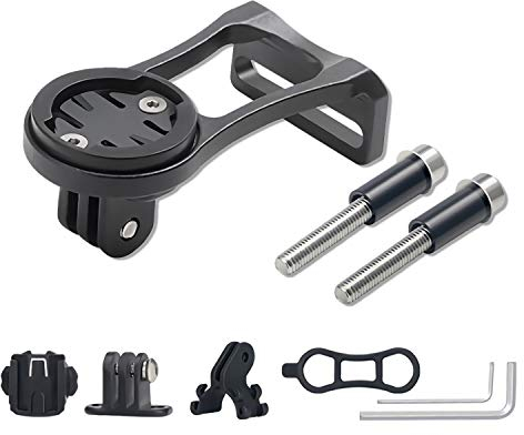 Fahrradcomputer Lenkerhalterung Tachometer Beleuchtung Taschenlampe Sportkamera Kompatibel Mit Garmin Cateye Bryton Und Anderen Fahrradcomputern (Black)
