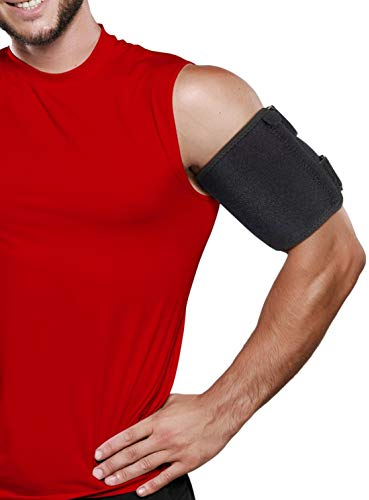 ARMSTRONG AMERICA Bicep Tendonitis Brace, Bicep Band & Upper Arm Compression Sleeve | Triceps & Biceps Muscle Support For Upper Arm Tendonitis Pain Relief Or Bicep Strains (LARGE 10 to 16)