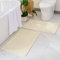 MIULEE Badematte 40x60cm Set 2 teilig Chenille Badteppich Badezimmerteppich rutschfest Waschbar Duschvorleger Badvorleger Duschmatte Bettvorleger Fussmatte Badezimmer Wohnzimmer Schlafzimmer Weiß