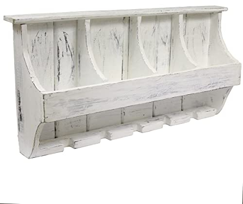Oriental Galerie Wandregal Oldschool Küchenregal Hängeregal Vintage Landhaus Shabby Chic Regal Wandbrett Panel 60 cm Weiß