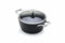 Moneta Armonia Casseruola 2 Manici 20 cm + Coperchio Bordo Inox per Ogni Tipo di Piano Cottura