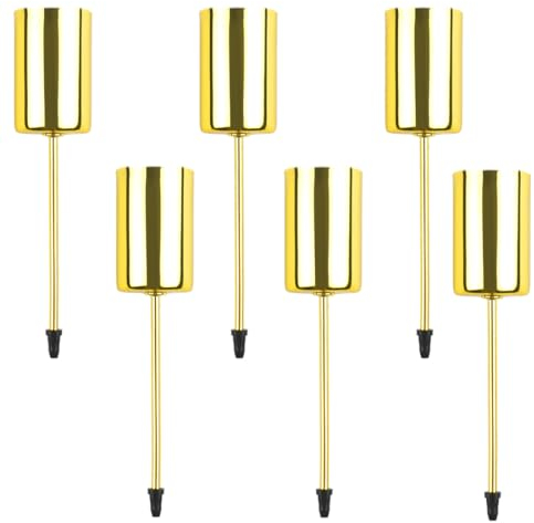 6 STK Ø 2.5cm Kerzenhalter Adventskranz, Stabkerzenhalter Adventskranz Gold, Kerzenstecker Adventskranz, Kerzenhalter Stabkerzen, Kerzenständer Stabkerzen, Kerzenhalter Kranz